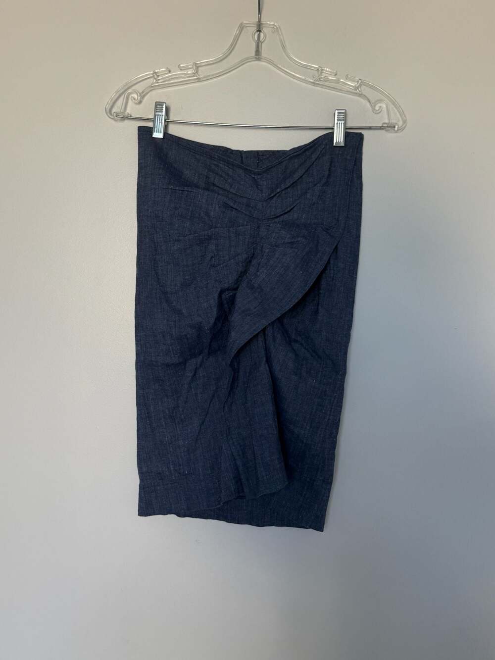 ISABEL MARANT ETOILE Denim Ruched Pencil Skirt Sz 36 - Picture 4 of 11